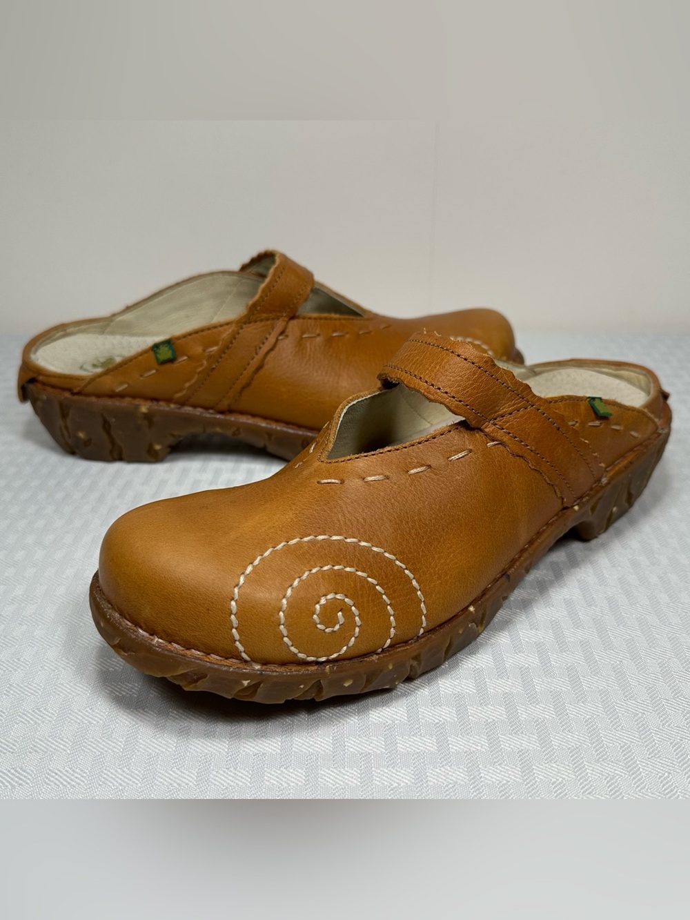 El Naturalista Yggdrasil Mary Jane Clogs Womens US 9.5 EU 40 N096 Brown Leather